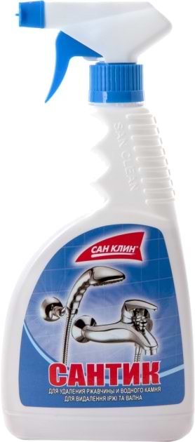 Засіб для миття у ванній кімнаті San Clean для видалення іржі з розпилювачем 500 мл (4820003542989) - Фото 1
