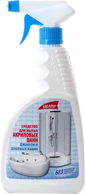 Фото - Чистящее средство для кухонной техники San Clean для акриловых ванн с распылителем 500 мл (4820003543023)