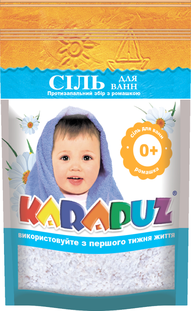 Соль для ванны детская Карапуз 500 г ромашка (4820019620114)