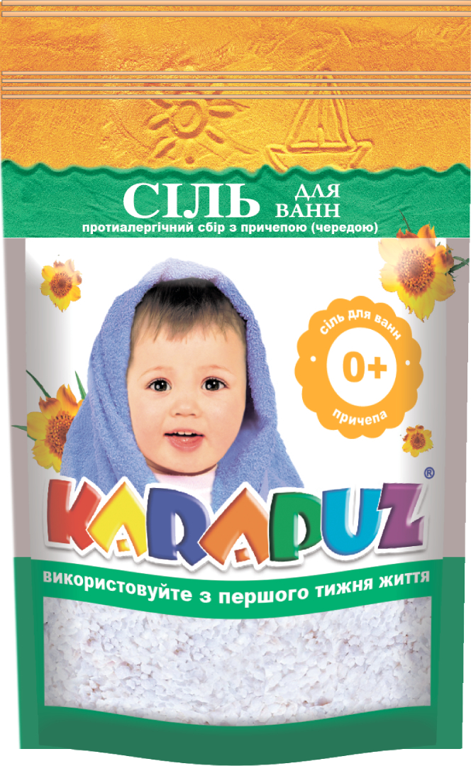 Соль для ванны детская Карапуз 500 г череда (4820049380217)
