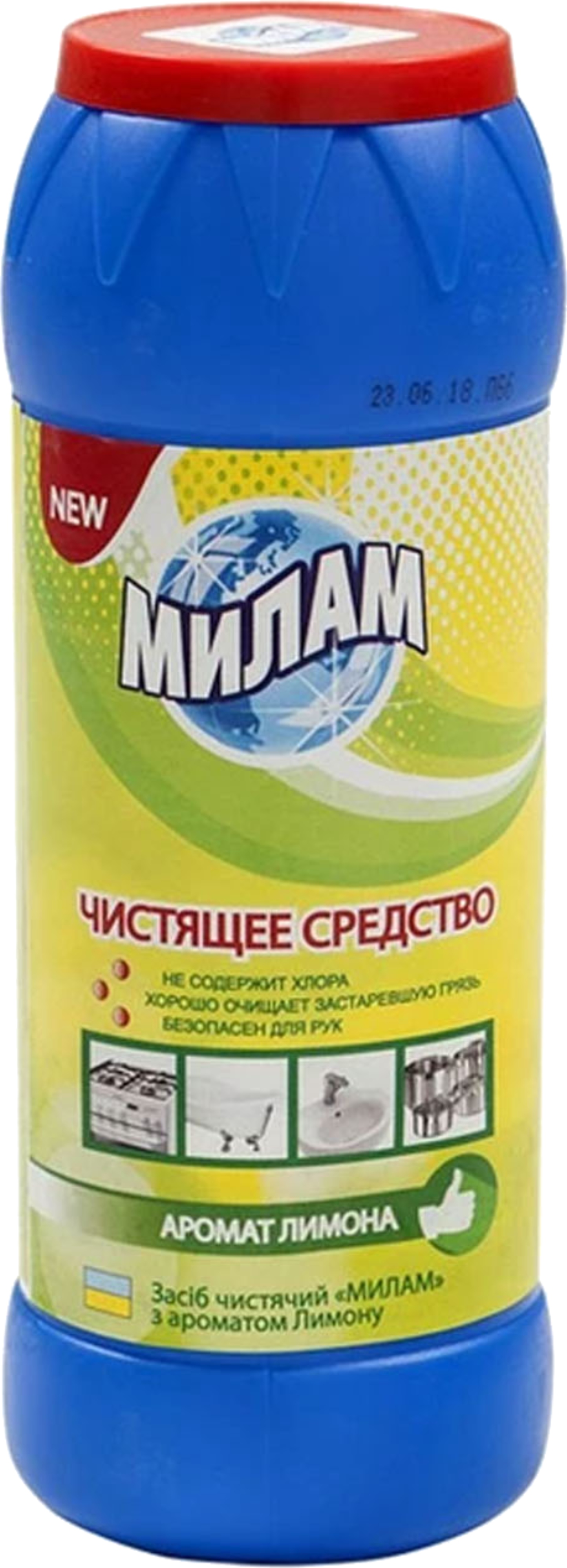Засіб для миття у ванній кімнаті Милам Лимон 500 г (4820152290533) - Фото 1