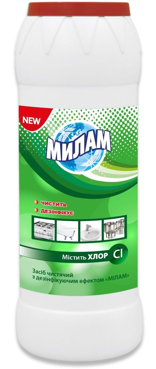 Фото - Засіб для чищення універсальний Милам Універсал з хлором 500 г (4820152290670) Фото - Засіб для чищення універсальний Милам Універсал з хлором 500 г (4820152290670)