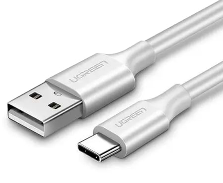 Кабель синхронізації даних UGREEN US287 USB 2.0 to USB Type-C 0.5m White (60120) - Фото 1