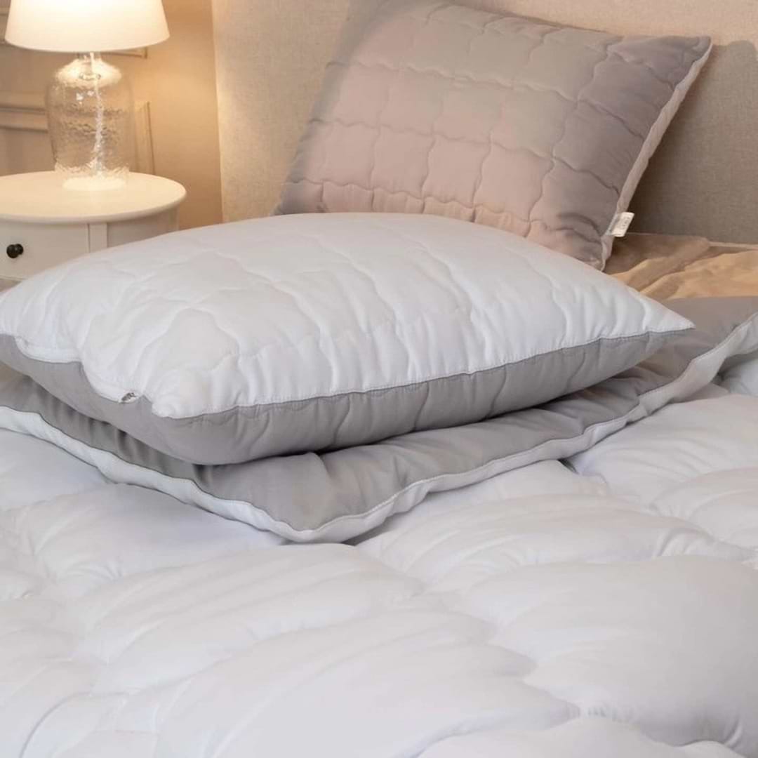 Фото - Набір подушок стандартних Руно 50х70 см силіконові Grey White 2 шт. (К_Н310.52_Grey White)