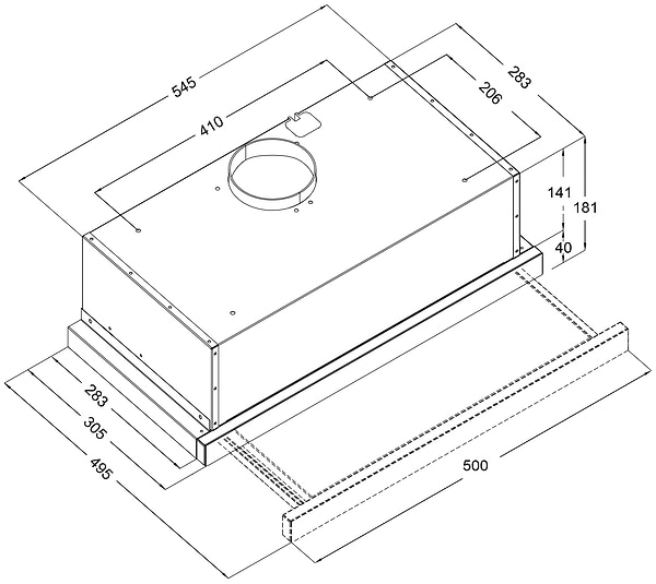 Фото - Витяжка вбудована Borgio TLC (TR) 50 Inox