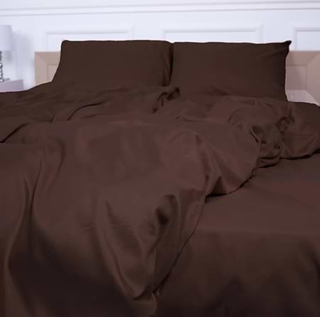 Простынь двуспальная MirSon Soft Elegance №19-1230 Friar Brown 180х190 см (2200010917307)