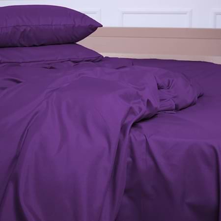 Простынь двуспальная MirSon Soft Elegance №19-3424 Sunset Purple 180х190 см (2200010918342)