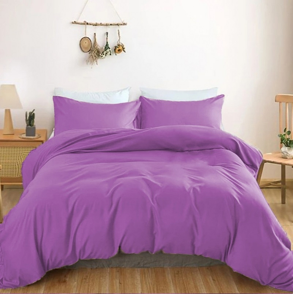 Фото - Простирадло двоспальне MirSon 180x190 см Soft Touch of SATIN 018 Lilac (2200011284682)