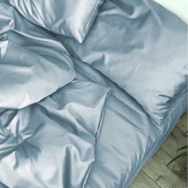 Фото - Простирадло двоспальне MirSon 180x190 см Soft Touch of SATIN 019 Gray-blue (2200011285184) Фото - Простирадло двоспальне MirSon 180x190 см Soft Touch of SATIN 019 Gray-blue (2200011285184)