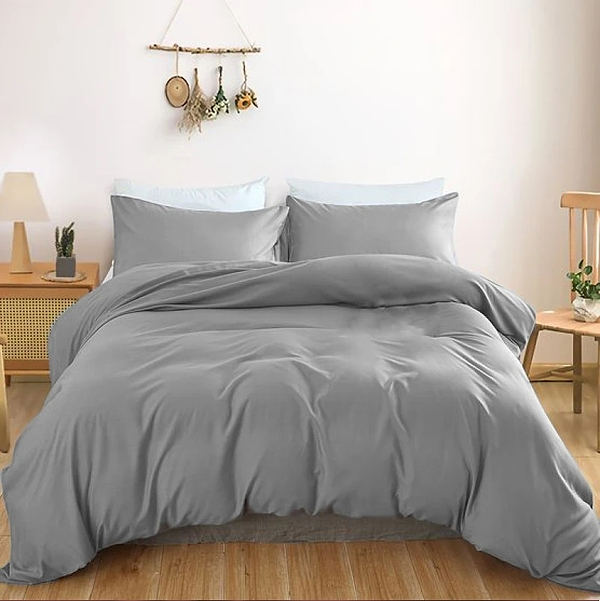 Фото - Простирадло двоспальне MirSon 180х190 см Soft Touch of SATIN 004 Ash (2200011277684)