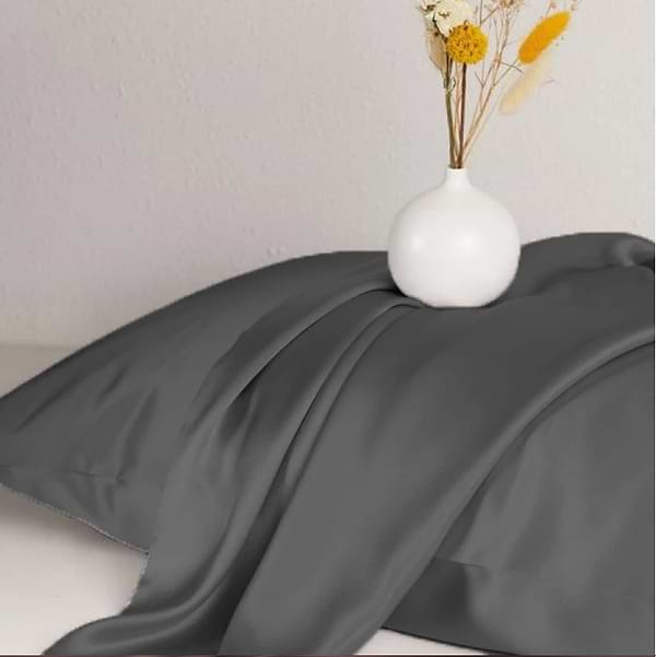 Фото - Простынь двуспальная MirSon 180х190 см Soft Touch of SATIN 005 Charcoal (2200011278186)