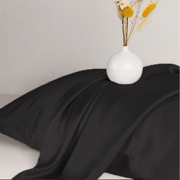 Фото - Простынь двуспальная MirSon 180х190 см Soft Touch of SATIN 006 Black (2200011278681)