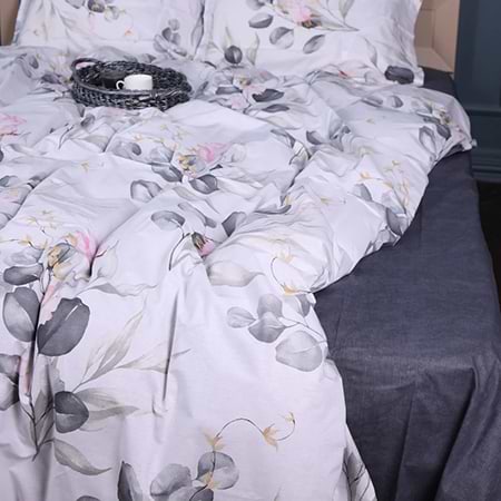 Простирадло двоспальне MirSon Поплін 00-7 Pink Flowers 180х190 см (2200009706967)