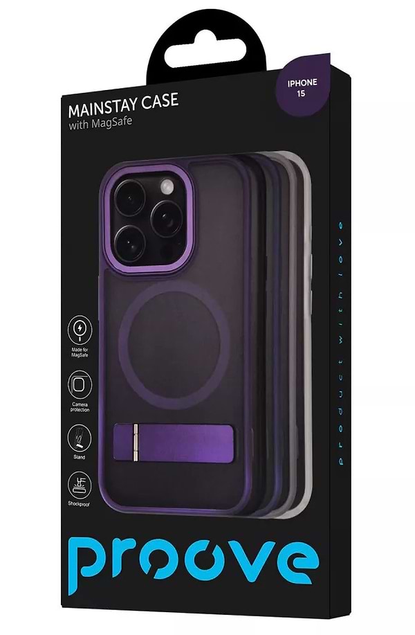 Фото - Чохол для смартфону  Mainstay Case with Magnetic Ring iPhone 15 Pro Black (PCMCIP15P002)