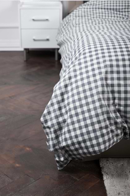 Фото - Комплект постельного белья Moon&Star 160х220х2 нав. 2х40х60 Gray Square Ranforce Elite (MS-820000030)