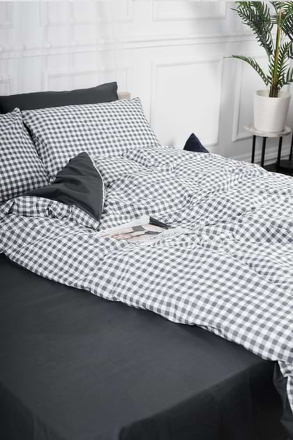 Фото - Комплект постельного белья Moon&Star 160х220х2 нав. 2х40х60 Gray Square Ranforce Elite (MS-820000030)