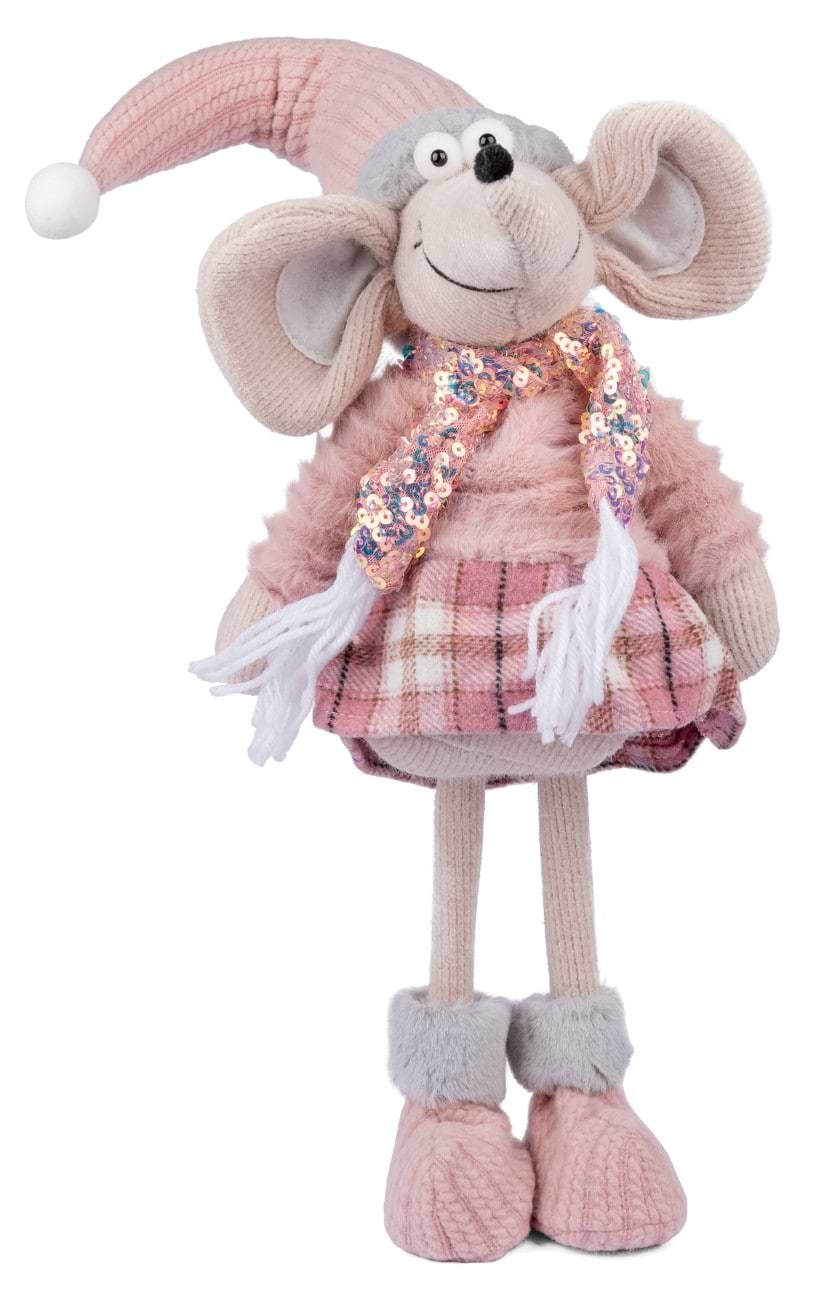 Декор New Year Novogod'ko Мышонок Девочка в розовом 59 см (974786)