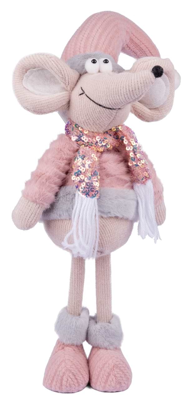 Декор New Year Novogod'ko Мышонок Мальчик в розовом 59 см (974642)