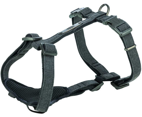 Шлея для собак Trixie CityStyle H-harness хлопок S–M 42–60 см 15 мм черный (4053032683273)