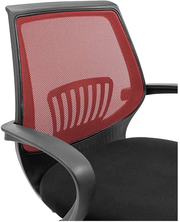Фото - Кресло офисное Richman Стар Хром Пиастра Сетка черная + красная