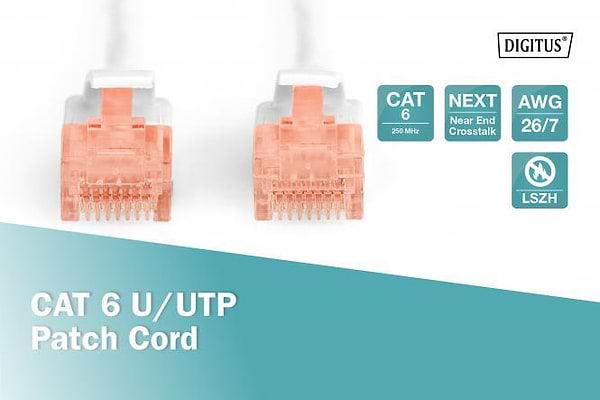 Фото - Кабель патч-корд Assmann CAT 6 U-UTP Cu LSZH AWG 26/7 0,25 м (DK-1617-0025)