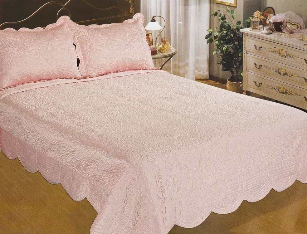 Набір покривало + наволочки євро Zastelli шовкове Venice Peach 240х260+50х70 см (07493)