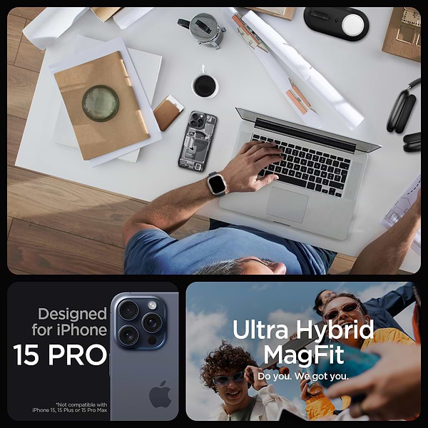 Фото - Чехол для смартфона Spigen for Apple iPhone 15 Pro Ultra Hybrid MagFit, Zero One (ACS06721)