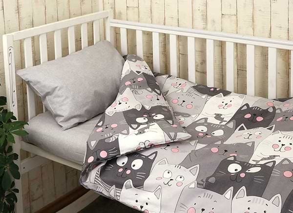 Фото - Комплект постільної білизни дитячий Руно Немовля бязь (932.02_Grey Cat) Фото - Комплект постільної білизни дитячий Руно Немовля бязь (932.02_Grey Cat)