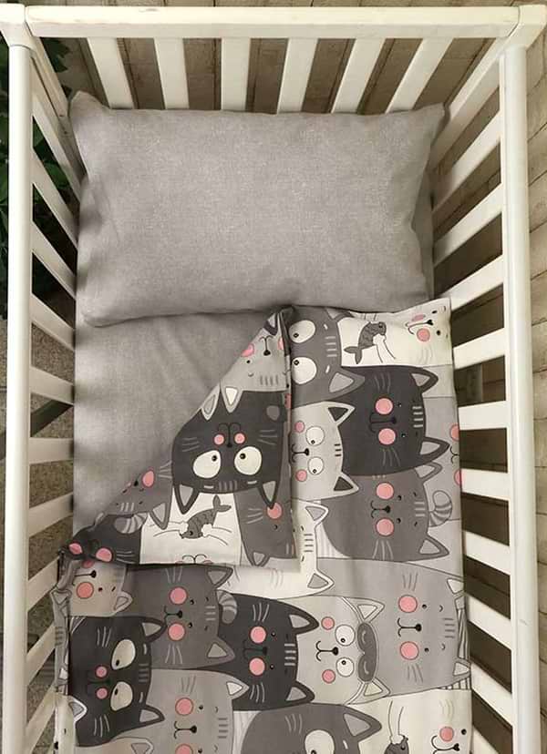 Фото - Комплект постільної білизни дитячий Руно Немовля бязь (932.02_Grey Cat)