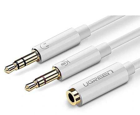 Фото - Перехідник UGREEN AUX 3.5мм TRRS - TRSx2 M/M AV140 (20897)