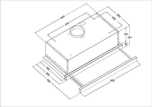 Фото - Витяжка вбудована Borgio TLF (TR) 60 Ivory