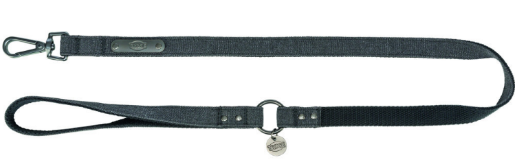 Поводок для собак Trixie CityStyle хлопок S–M 1.2 м 13 мм Черный (4053032681330)