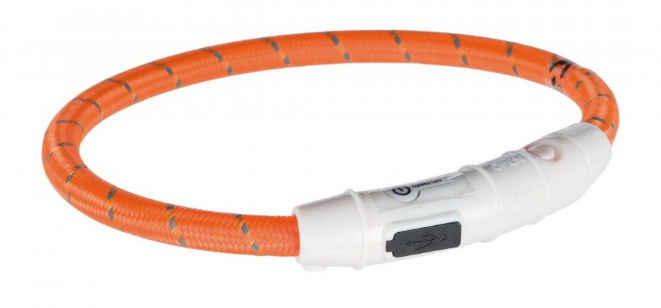Нашийник для собак Trixie з USB M-L 45 cм Помаранчевий (4053032127043)