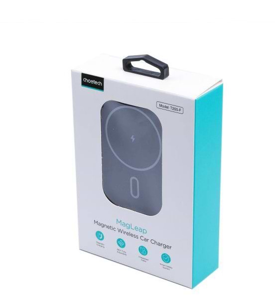 Фото - Автомобільний зарядний пристрій Choetech QI 15W MagSafe Black (T200-F-201BK)