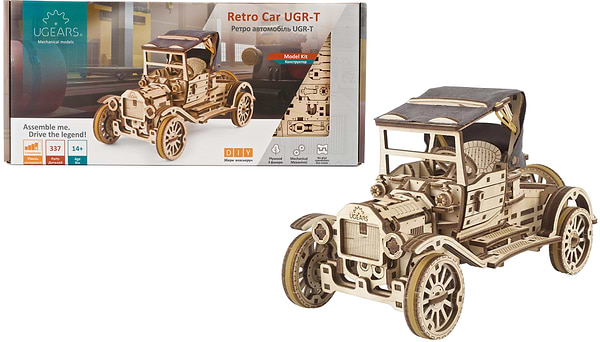 Фото - 3D пазлы Ugears Ретро автомобиль UGR-T (70175)