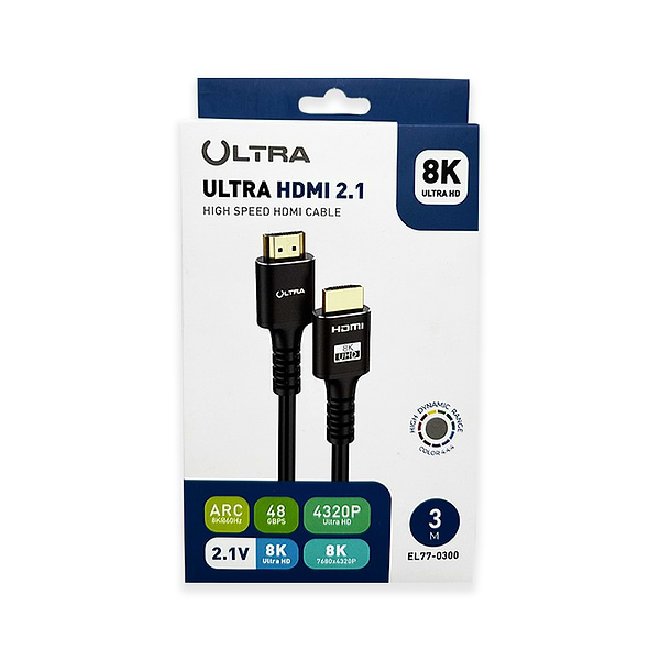 Фото - Кабель HDMI Ultra HDMI V2.1 3m (EL77-0300)