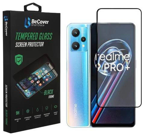 Защитное стекло для смартфона BeCover for Realme 9 Pro Plus Black (707879) - Фото 1