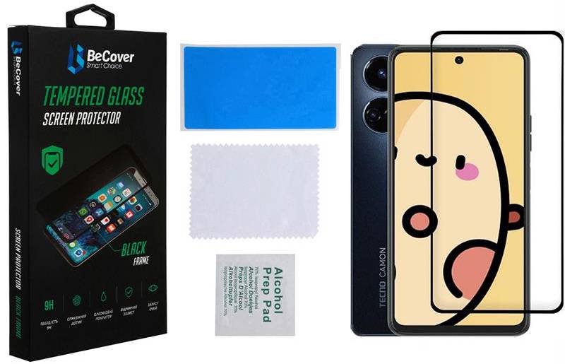 Фото - Защитное стекло для смартфона BeCover for Tecno Camon 19 Neo (CH6i) Black (708168)