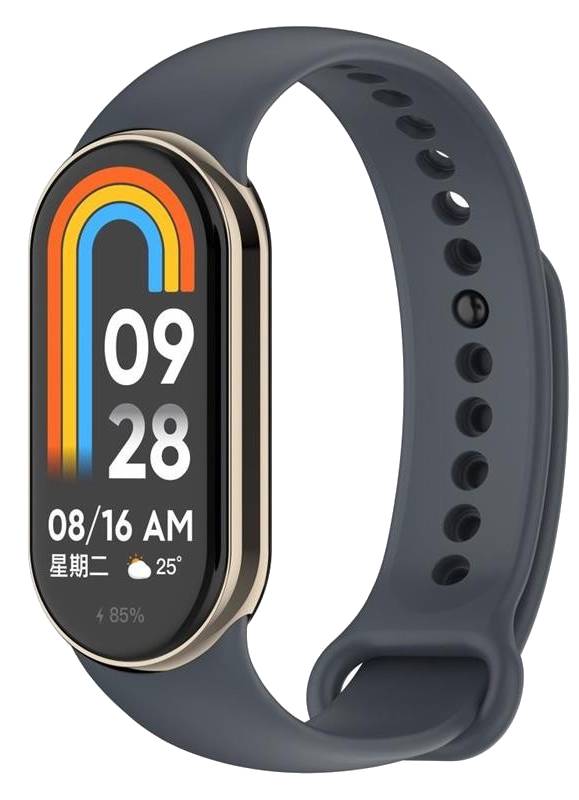 Ремешок для фитнес-браслета BeCover for Xiaomi Mi Smart Band 8 Gray (709388) - Фото 1