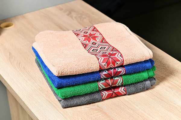 Фото - Рушник банний GM Textile махровий синій Єдність 70х140