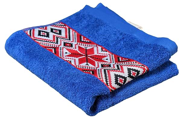 Фото - Рушник банний GM Textile махровий синій Єдність 70х140