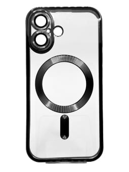 Чохол для смартфону BeCover TPU Chrome Case (MagSafe) for Apple iPhone 16 Black (712070) - Фото 1