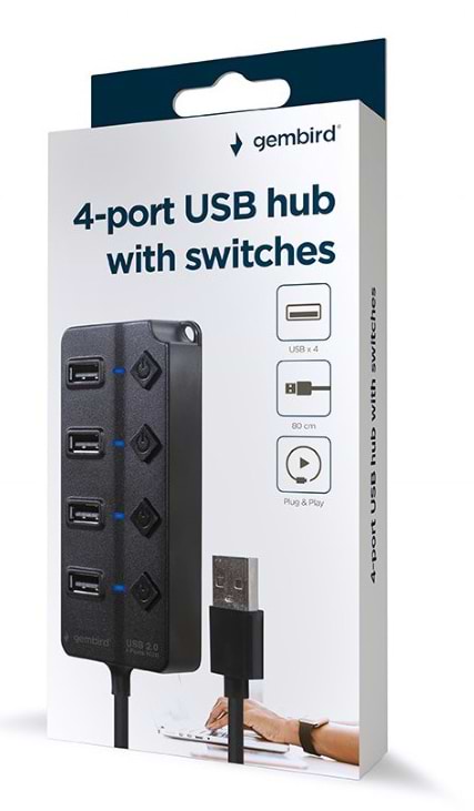 Фото - Хаб USB Gembird UHB-U2P4P-01