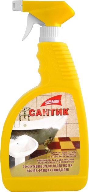 Фото - Засіб для чищення кухонної техніки San Clean Сантик для сантехники с распылителем 750 мл (4820003542262)