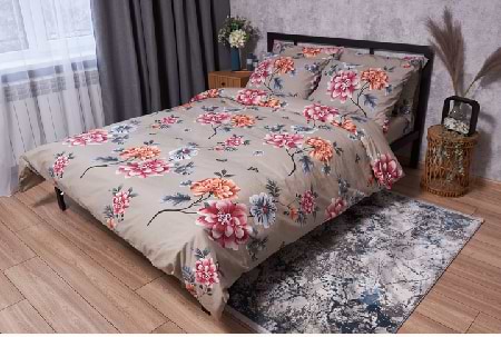 Комплект постельного белья Moon&Star Бязь Gold Люкс Peony Brown 160х220 (MS-820001902)