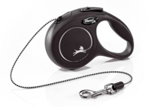 Поводок для собак Flexi New Classic Cat трос Черная размер XS 3 м 8 кг (4000498023426)