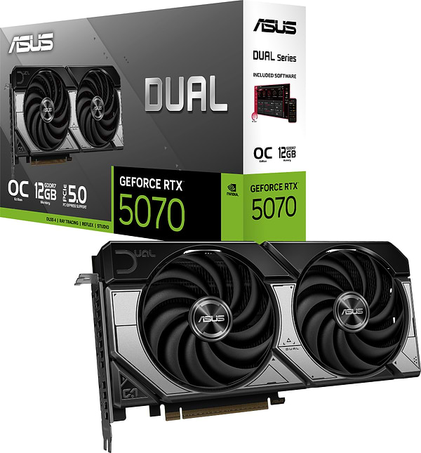 Фото - Відеокарта Asus GeForce RTX 5070 12GB (DUAL-RTX5070-O12G)