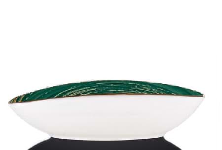 Фото - Блюдо Wilmax Spiral Green 30х19.5х7 см 1100 мл (WL-669541 / A)