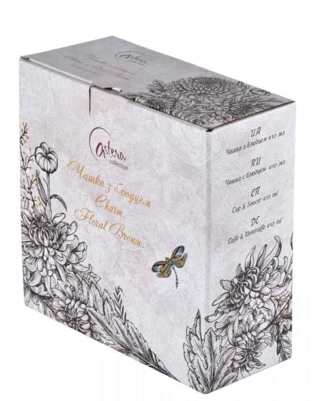 Фото - Чашка Astera Charm Floral Brown 400 мл (A0530-CS410-B)