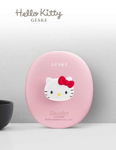 Фото - Щітка для чищення обличчя GESKE Facial Brush З в 1 by Hello Kitty рожевий з тримачем (HK000052PI01)